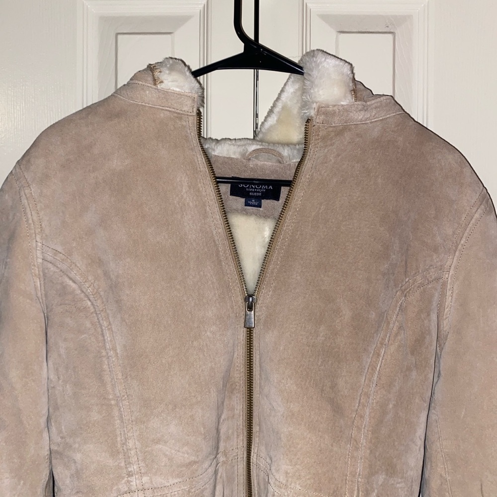 Tan and Cream Faux Fur - Size S